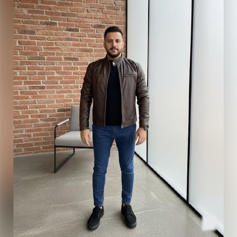 mens dark brown moto jacket