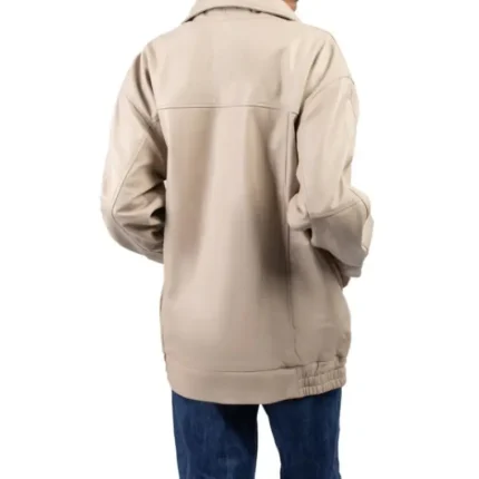 off white leather jacket