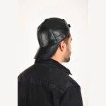 Pure Leather Cap with Adjustable Clip for Men - Image 3