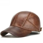 Greeley Genuine Leather Baseball Cap For Men