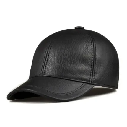Tancarville Genuine Leather Baseball Cap for Men