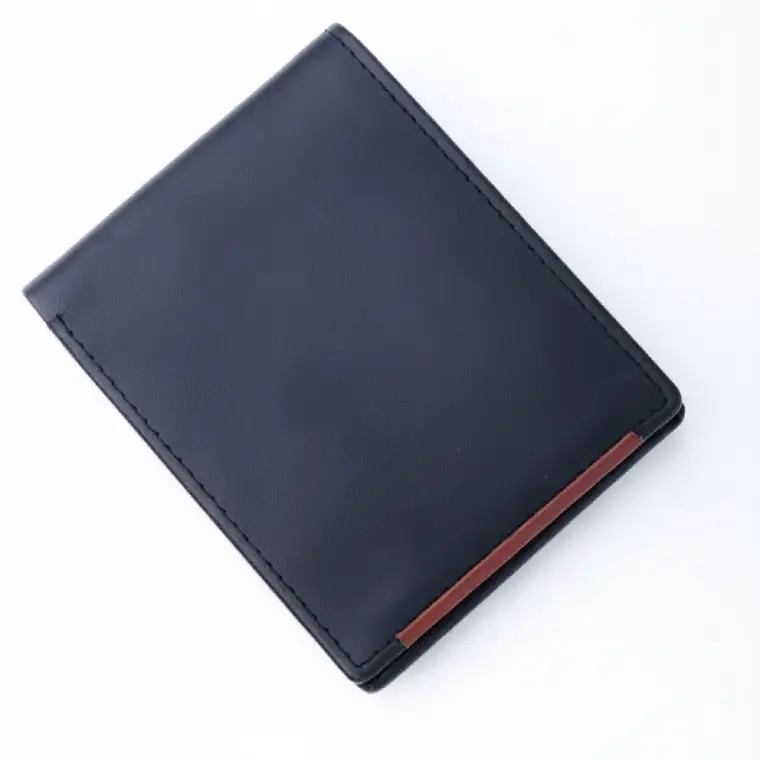 Tan leather bifold wallet