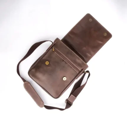 Small leather organizer bag for travel