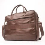 Professional Brown Leather Laptop Bag - Image 5