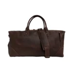 Handmade leather travel duffle