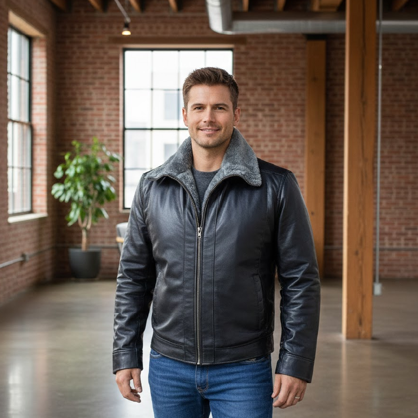 rugged faux fur jacket