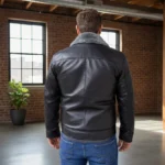 Winter leather bomber men USA