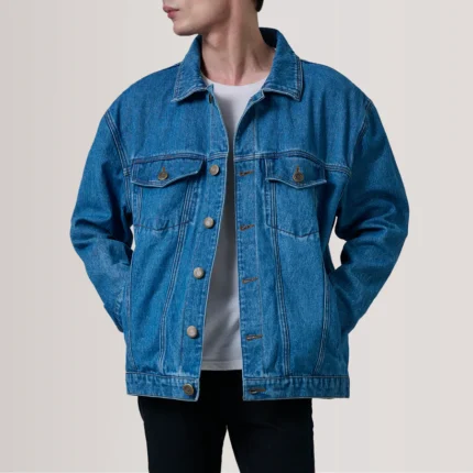 mid blue denim jacket