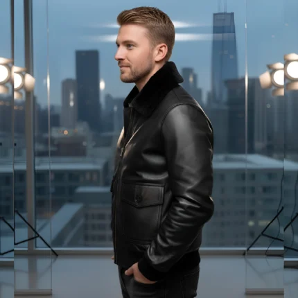 warm winter bomber jacket