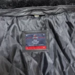 shearling collar leather bomber jacket