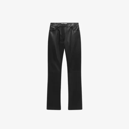 leather flare pants