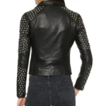 studded leather biker jacket
