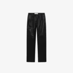 Women's Relaxed Fit High Rise Wide Leather Pants - Image 2