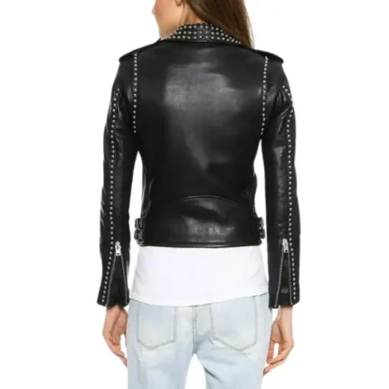 studded leather moto jacket