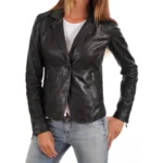 one button closure blazer