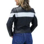 women’s leather motorcycle jacket