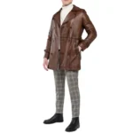 waxed leather overcoat