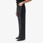 faux leather flare pants
