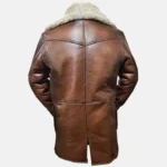 Vintage Men’s Brown Shearling Leather Fur Jacket - Image 2