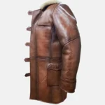 men’s shearling leather fur jacket