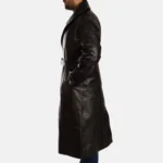 men's leather trench coat