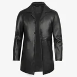 tall men's leather coat