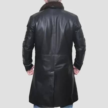 men's shearling trench coat