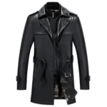 motorcycle leather overcoat