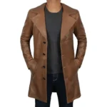 vintage leather trench coat