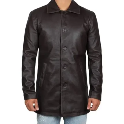 mens vintage leather coat