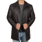 vintage style leather coat