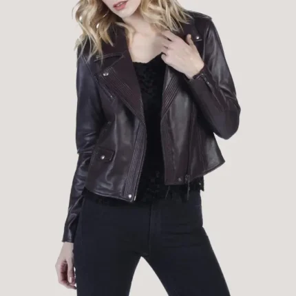 Shop Moto GP Biker Leather Jacket for Women