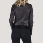 Shop Moto GP Biker Leather Jacket for Women - Image 2