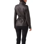 Yolanda Women's Brown Leather Trench Coat - Image 3