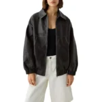 vintage dark brown bomber jacket