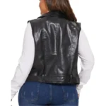 belted leather vest for women