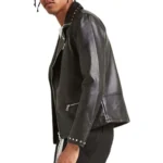 black studded leather jacket