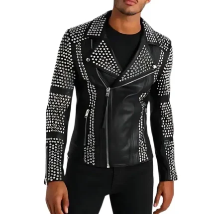 full studded leather jacket