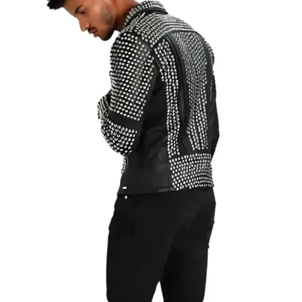 black studded biker jacket