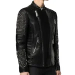 black studded leather jacket