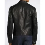 studded biker leather jacket