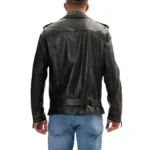 mens biker jacket with belt