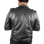 edgy leather jacket for men
