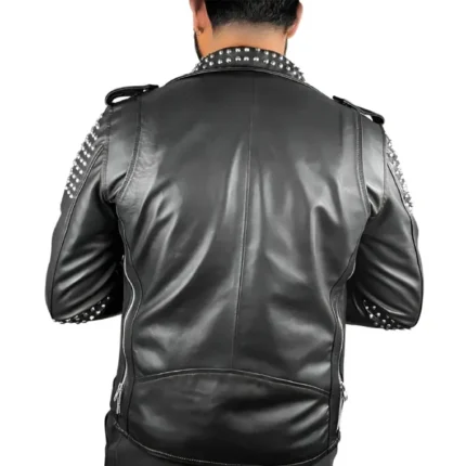 edgy leather jacket for men