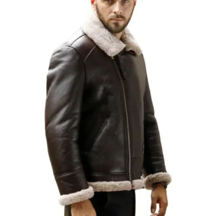 brown aviator bomber jacket