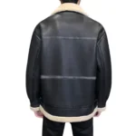 shearling lined leather bomber