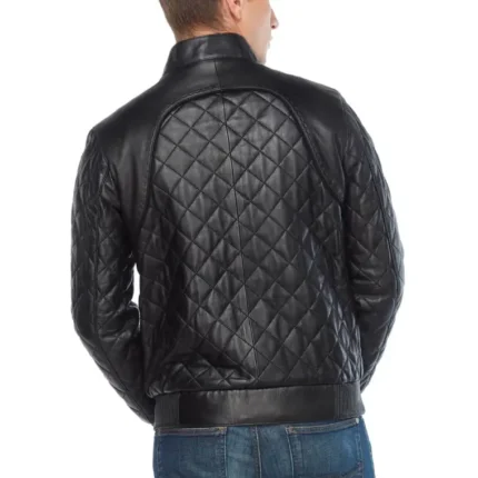men's leather bomber jacket