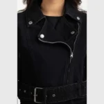 short denim biker jacket