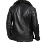 black fur lined shearling jacket for men