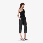 casual leather shorts